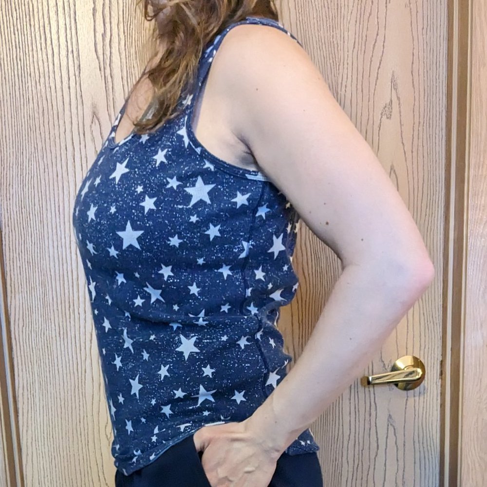 Navy Blue Tank w/ Stars